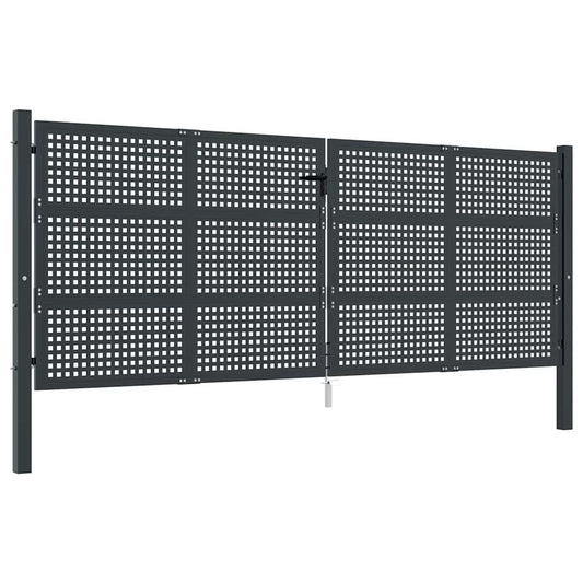 Garden Gate Anthracite 400x125 cm Steel