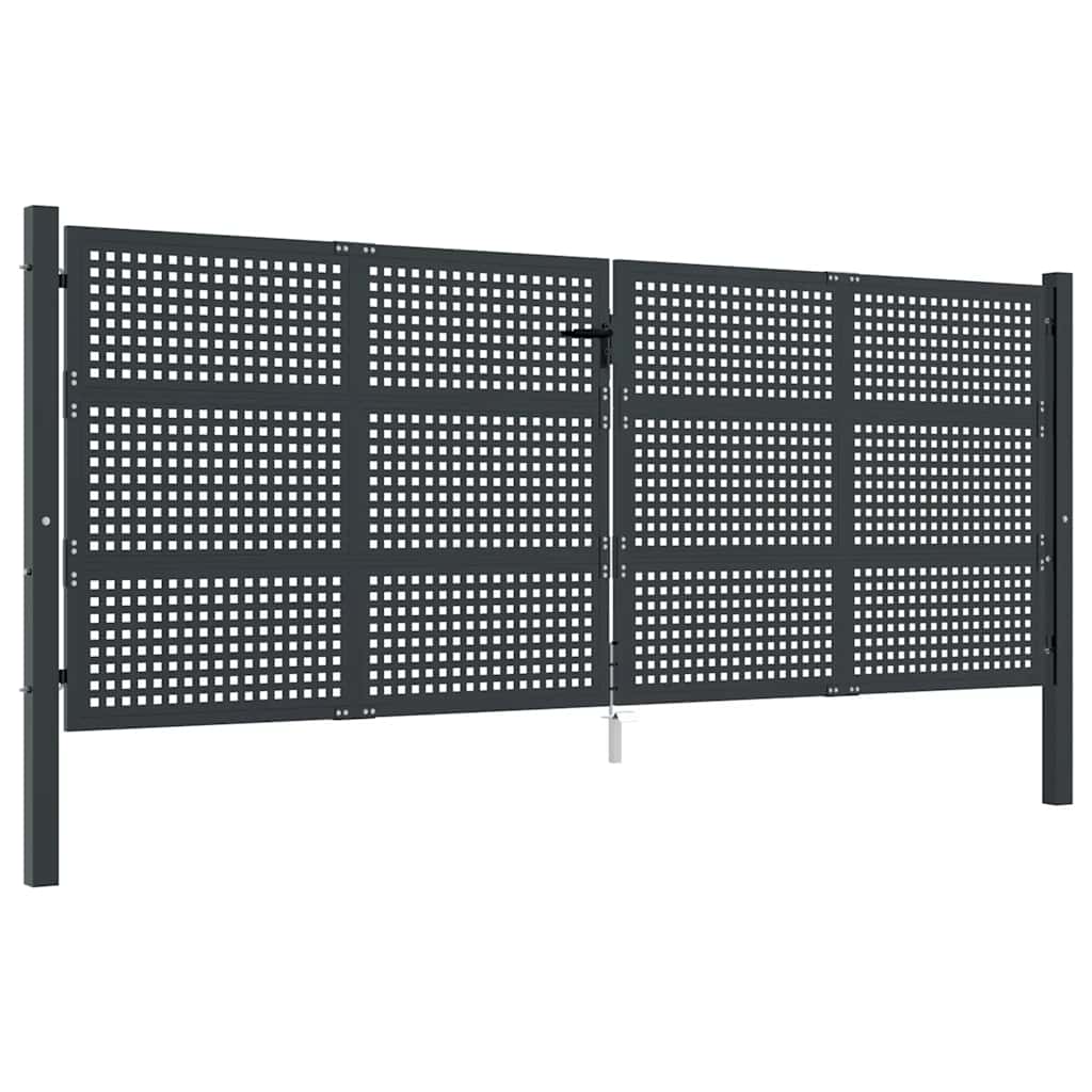 Garden Gate Anthracite 400x150 cm Steel