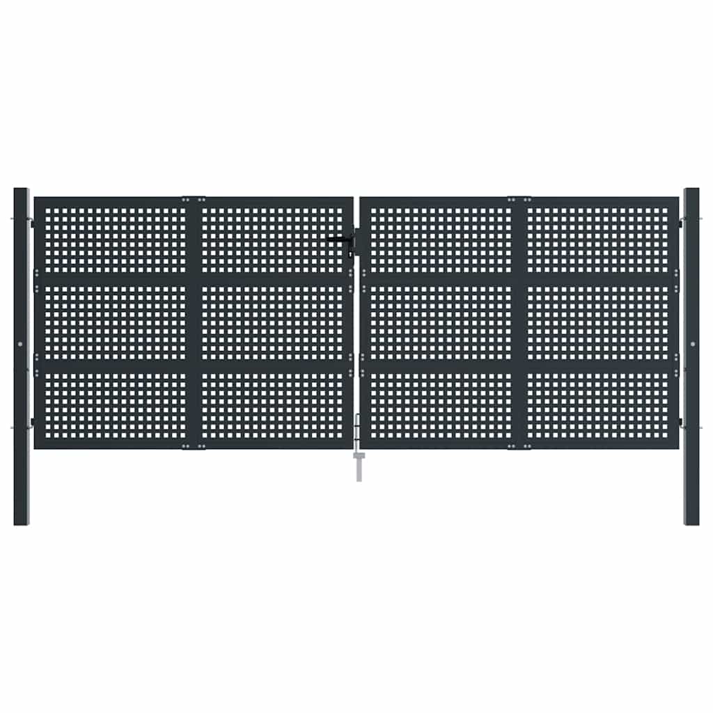 Garden Gate Anthracite 400x150 cm Steel