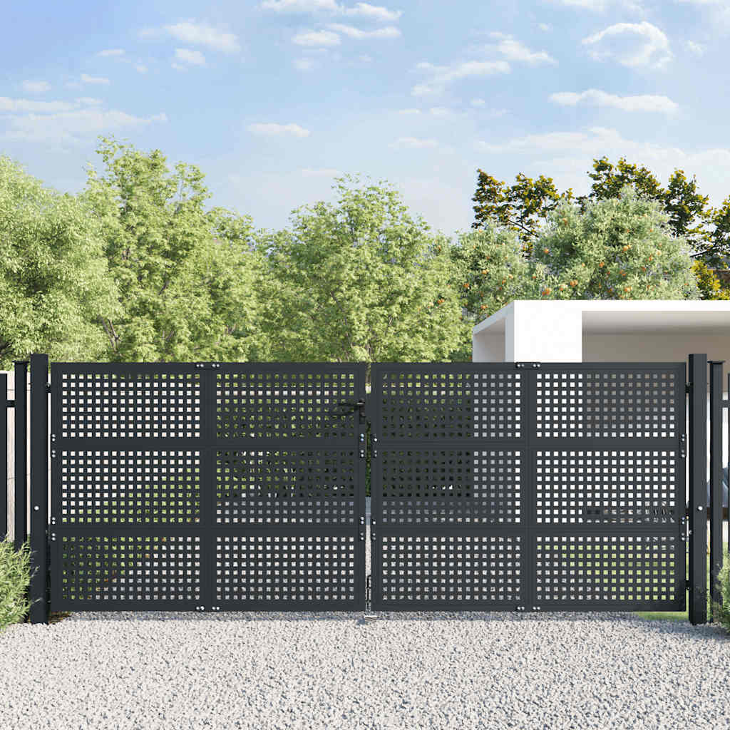 Garden Gate Anthracite 400x150 cm Steel