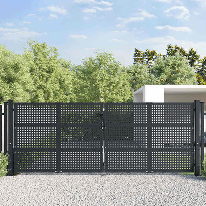 Garden Gate Anthracite 400x150 cm Steel