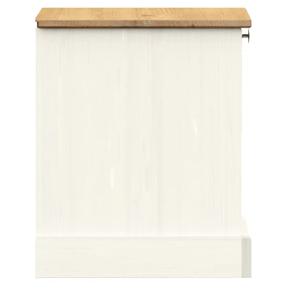 Bedside Cabinet "VIGO" White 42x35x42 cm Solid Wood Pine