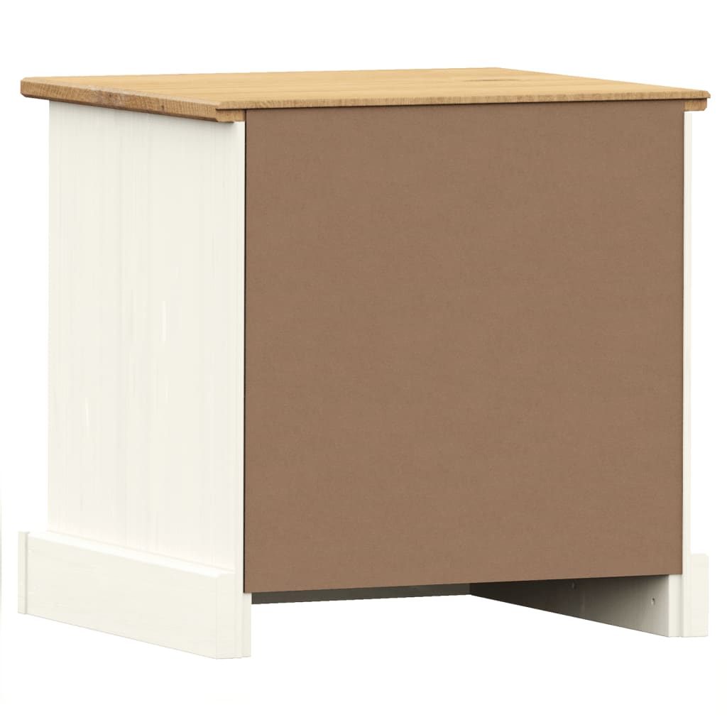 Bedside Cabinet "VIGO" White 42x35x42 cm Solid Wood Pine