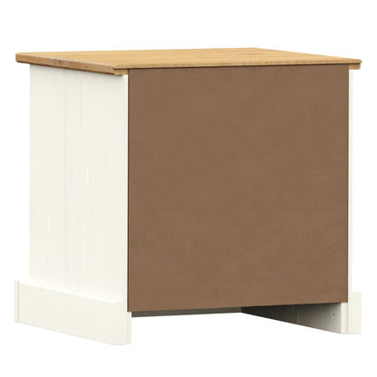 Bedside Cabinet "VIGO" White 42x35x42 cm Solid Wood Pine