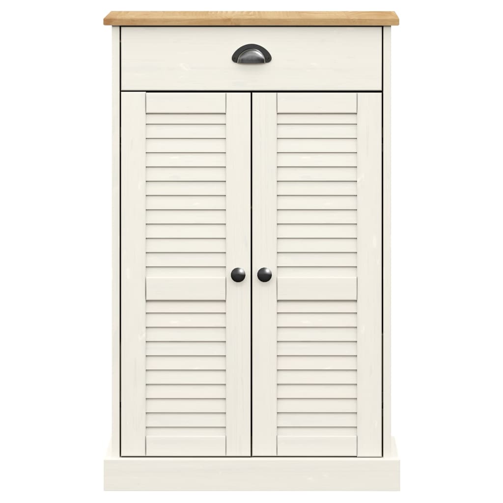 Shoe Cabinet VIGO White 60x35x96 cm Solid Wood Pine