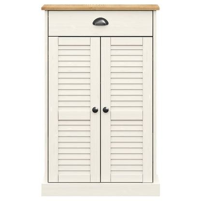 Shoe Cabinet VIGO White 60x35x96 cm Solid Wood Pine