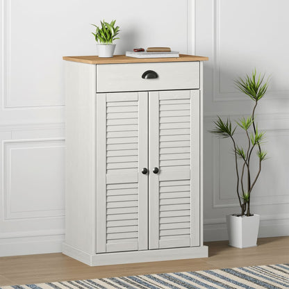 Shoe Cabinet VIGO White 60x35x96 cm Solid Wood Pine