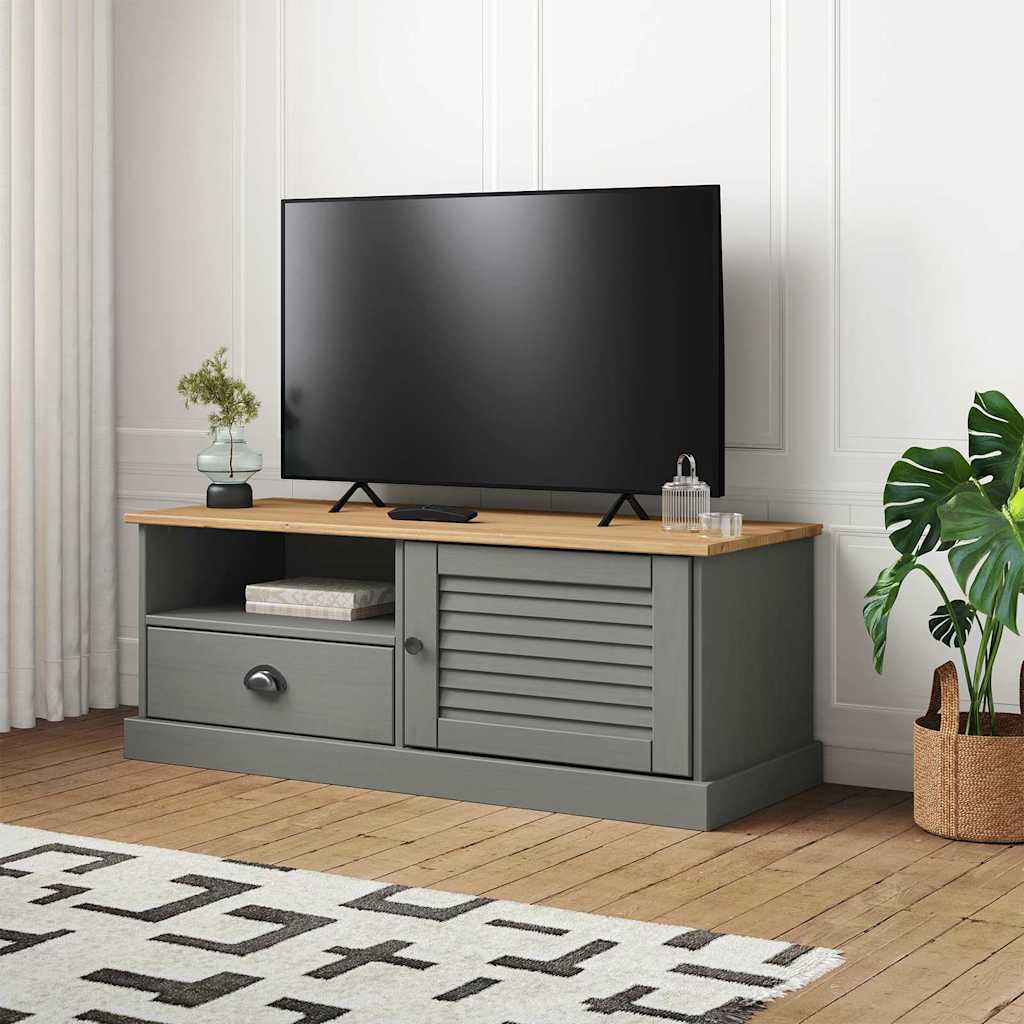 TV Cabinet VIGO Grey 106x40x40 cm Solid Wood Pine
