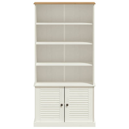 Bookcase VIGO White 85x35x170 cm Solid Wood Pine