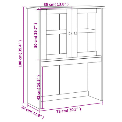 Dresser Top VIGO 78x30x100 cm Solid Wood Pine