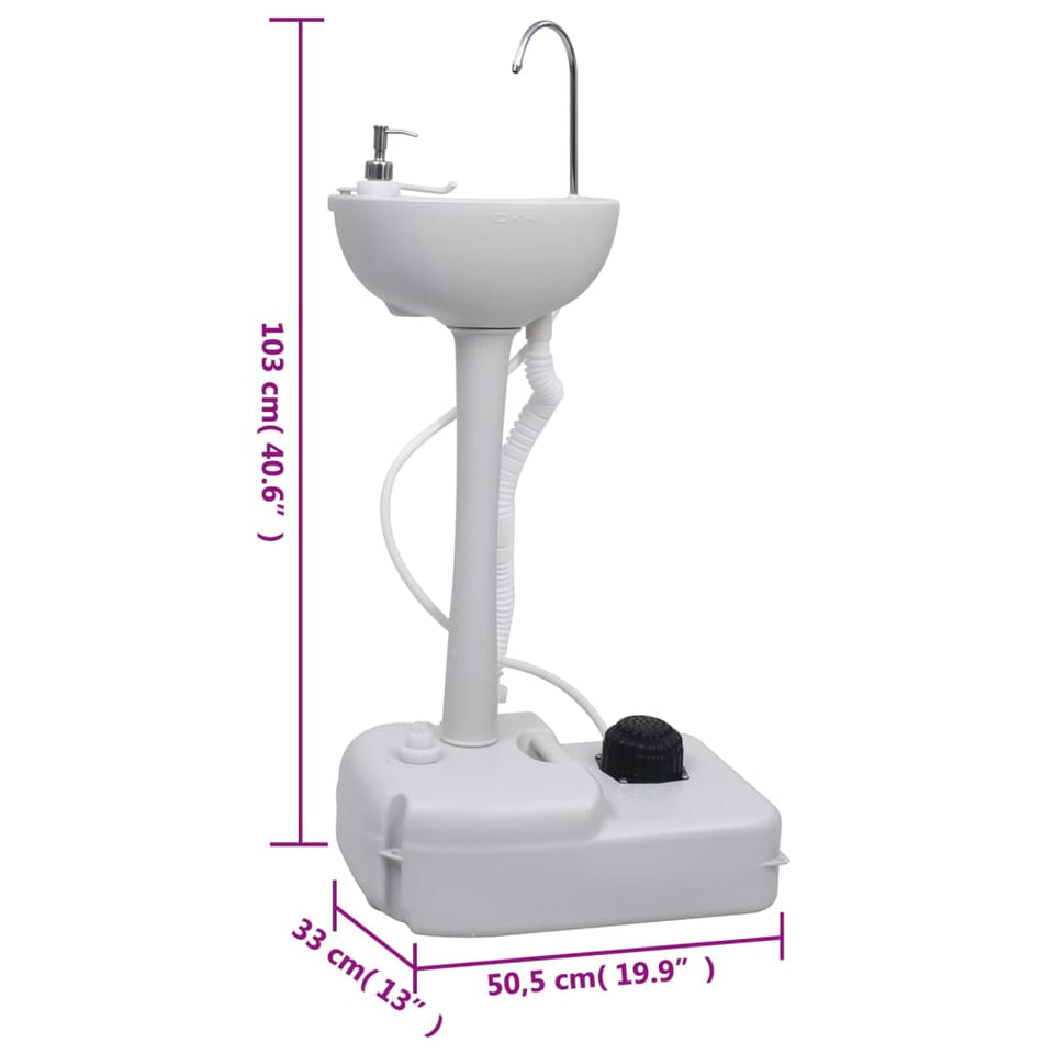 Portable Camping Toilet and Handwash Stand Set