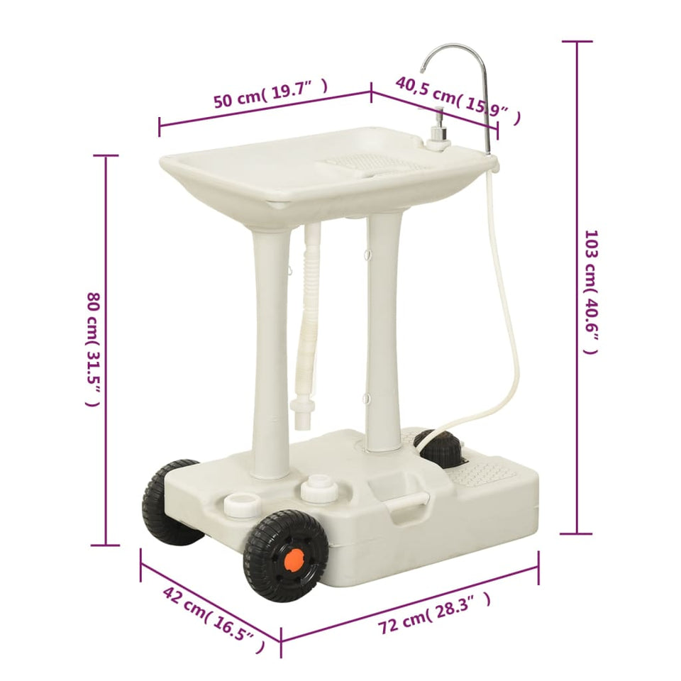 Portable Camping Toilet and Handwash Stand Set