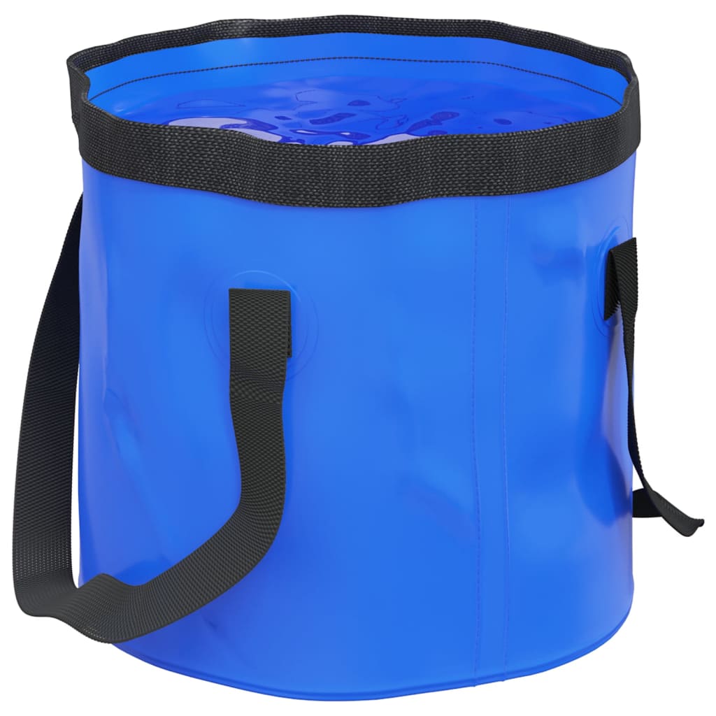 Folding Buckets 2 pcs Blue 20 L PVC