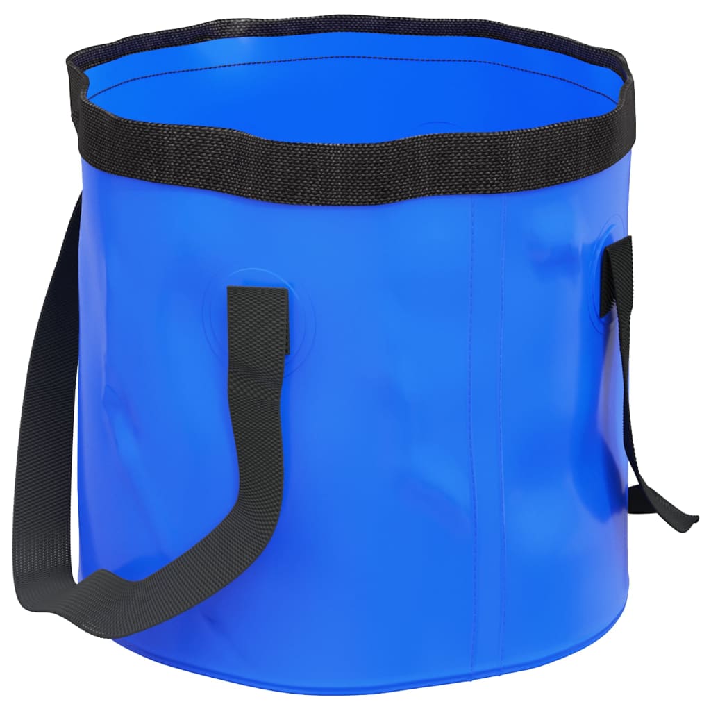 Folding Buckets 2 pcs Blue 30 L PVC