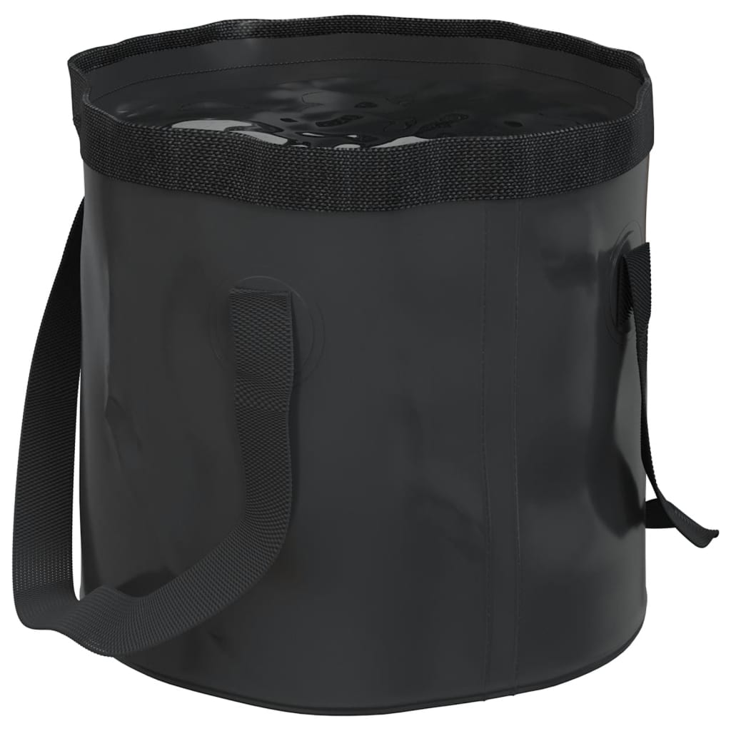 Folding Buckets 2 pcs Black 20 L PVC