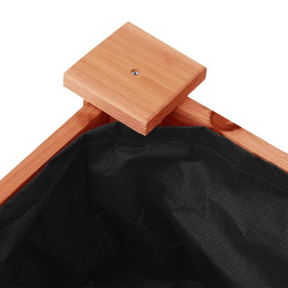 Wheeled Planter with Liner Brown 71x37x80 cm Solid Wood Fir