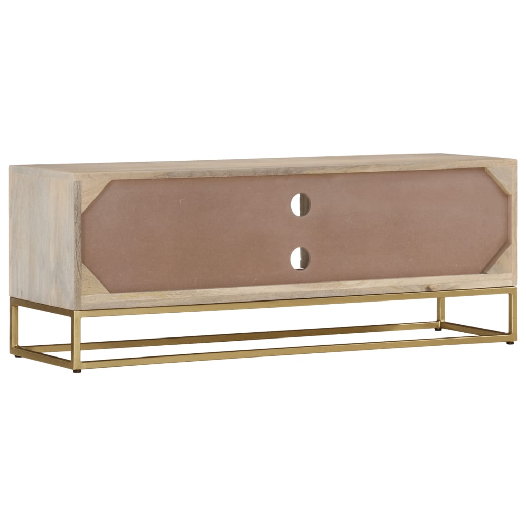 TV Cabinet 110x30x40 cm Solid Bleached Wood Mango