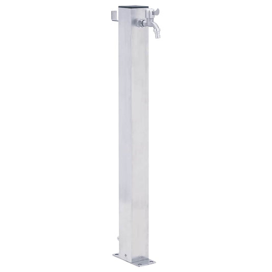 Garden Water Column 40 cm Stainless Steel Square
