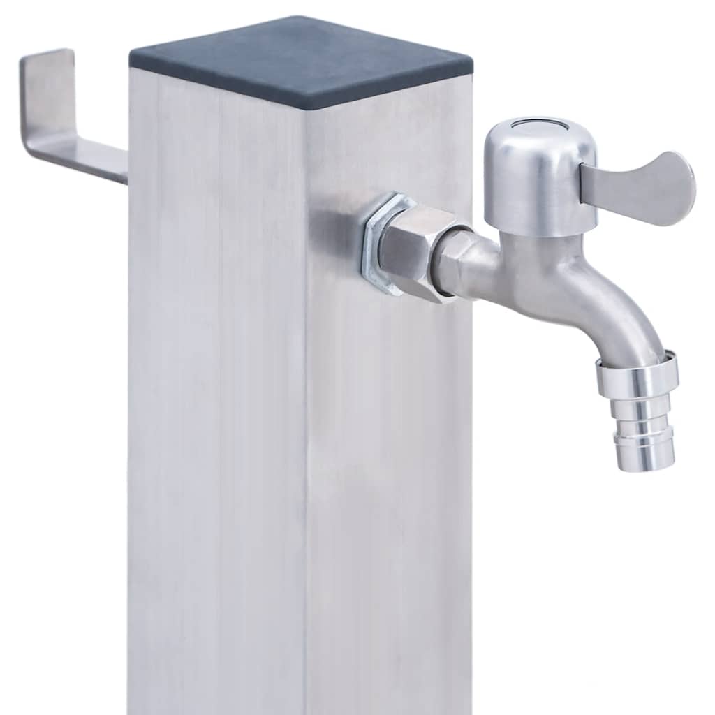 Garden Water Column 40 cm Stainless Steel Square