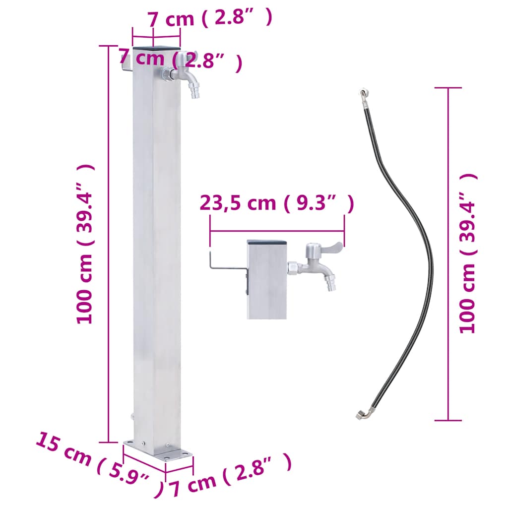 Water Column | Stainless steel | Large |  Durable  | Garden Water Column