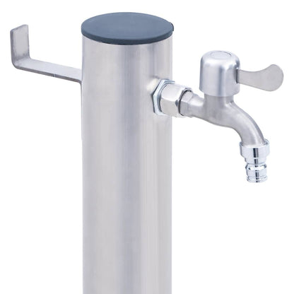 Garden Water Column 40 cm Stainless Steel Round