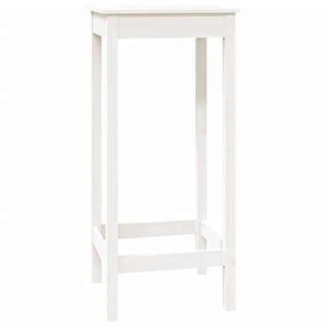 Bar Table White 50x50x110 cm Solid Wood Pine