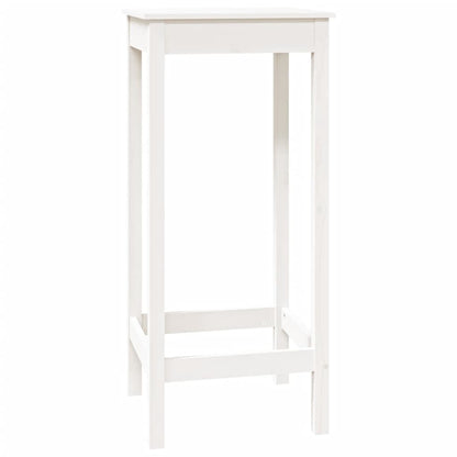 Bar Table White 50x50x110 cm Solid Wood Pine