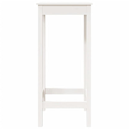 Bar Table White 50x50x110 cm Solid Wood Pine