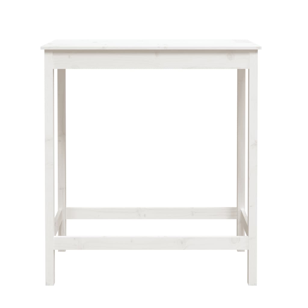 Bar Table White 100x50x110 cm Solid Wood Pine