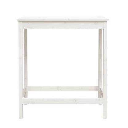 Bar Table White 100x50x110 cm Solid Wood Pine