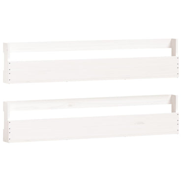 Wall-mounted Shoe Racks 2 pcs White 110x9x23 cm Solid Wood Pine