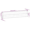 Wall-mounted Shoe Racks 2 pcs White 110x9x23 cm Solid Wood Pine