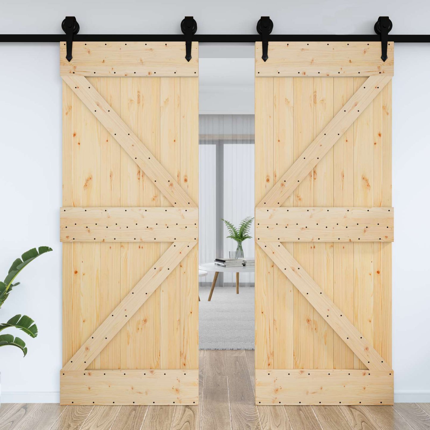 Door NARVIK Natural 85 x 210 cm Solid Pine Wood