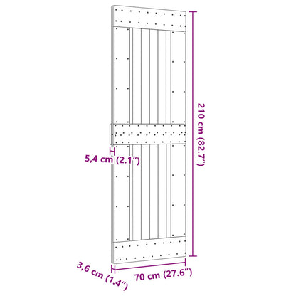 Door NARVIK Natural 70 x 210 cm Solid Pine Wood