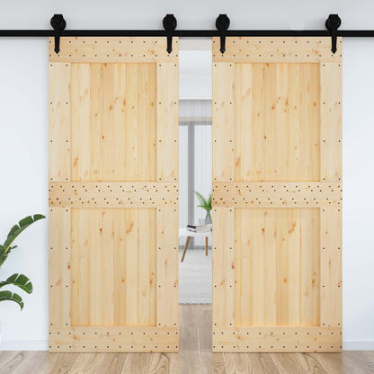 Door NARVIK Natural 95 x 210 cm Solid Pine Wood