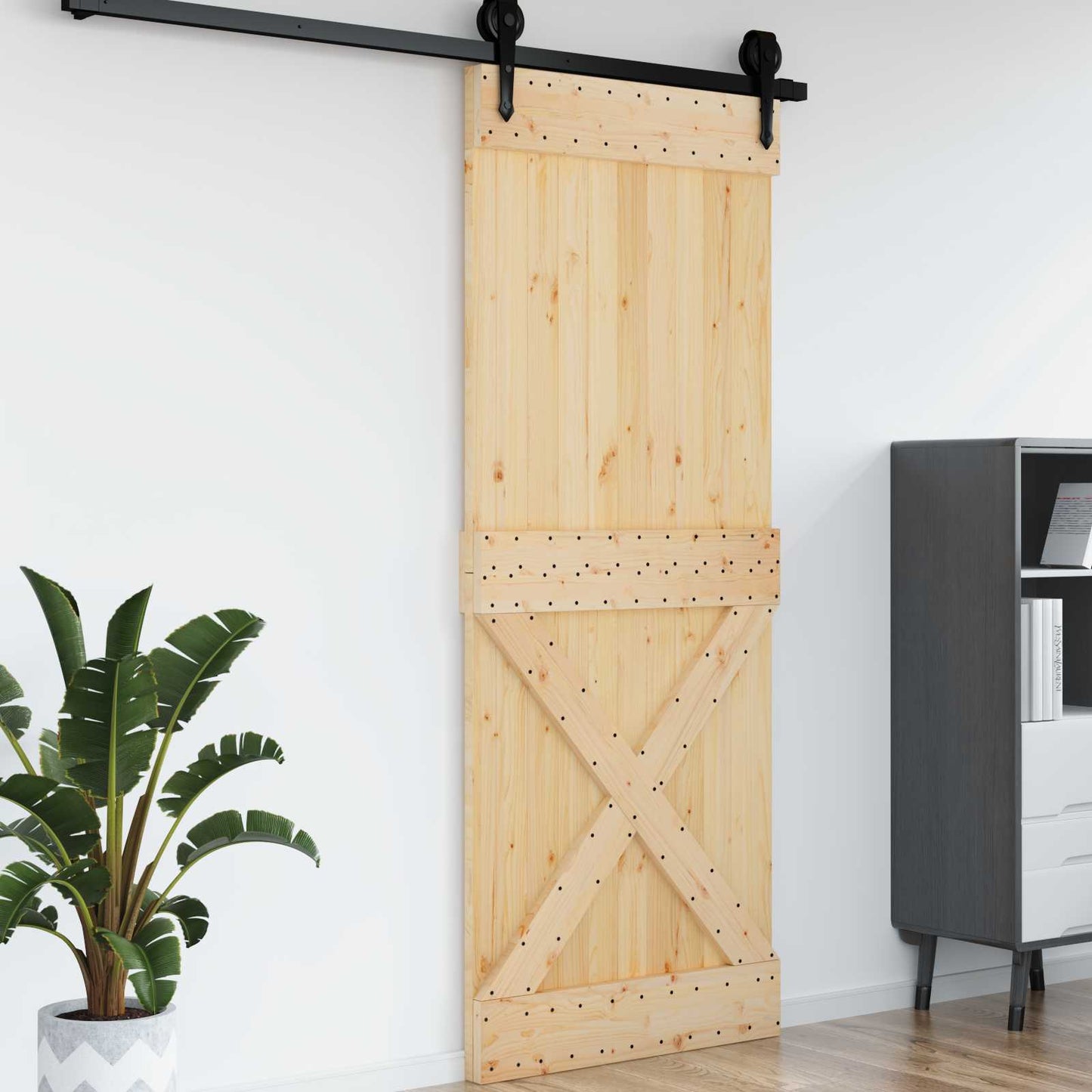Door NARVIK Natural 90 x 210 cm Solid Pine Wood