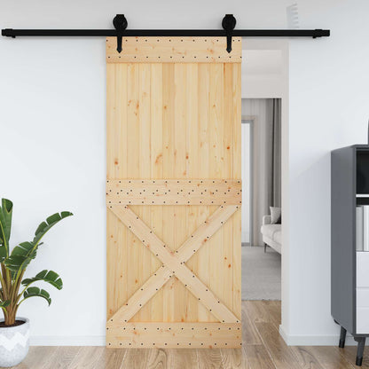 Door NARVIK Natural 100 x 210 cm Solid Pine Wood
