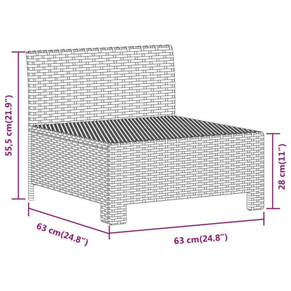 3 Piece Patio Lounge Set with Cushions Gray Poly Rattan
