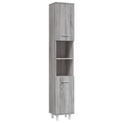 4 Piece Bathroom Cabinet Set Grey Sonoma Engineered Wood