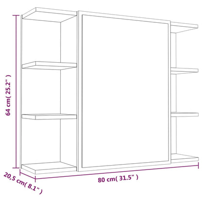 4 Piece Bathroom Cabinet Set Grey Sonoma Engineered Wood