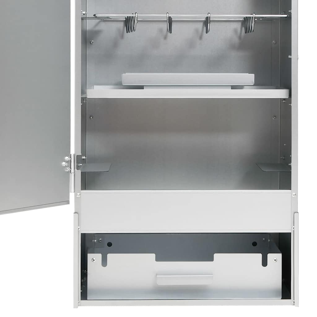 BBQ Oven Smoker with Table Galvanised Steel