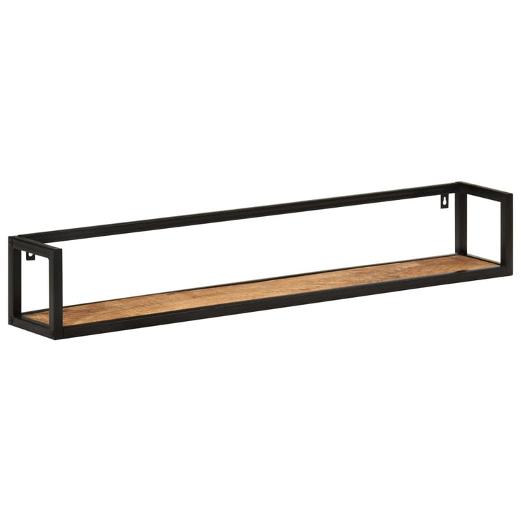 Wall Shelves 2 pcs 110x17x17 cm Solid Wood Mango and Iron