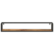 Wall Shelves 2 pcs 110x17x17 cm Solid Wood Mango and Iron