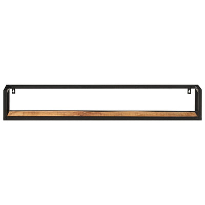 Wall Shelves 2 pcs 110x17x17 cm Solid Wood Mango and Iron