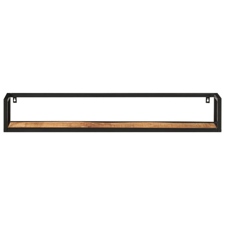 Wall Shelves 2 pcs 110x17x17 cm Solid Wood Mango and Iron