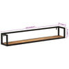 Wall Shelves 2 pcs 110x17x17 cm Solid Wood Mango and Iron