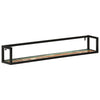 Wall Shelves 2 pcs 110x17x17 cm Solid Wood Reclaimed and Iron