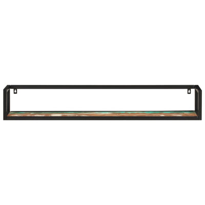 Wall Shelves 2 pcs 110x17x17 cm Solid Wood Reclaimed and Iron