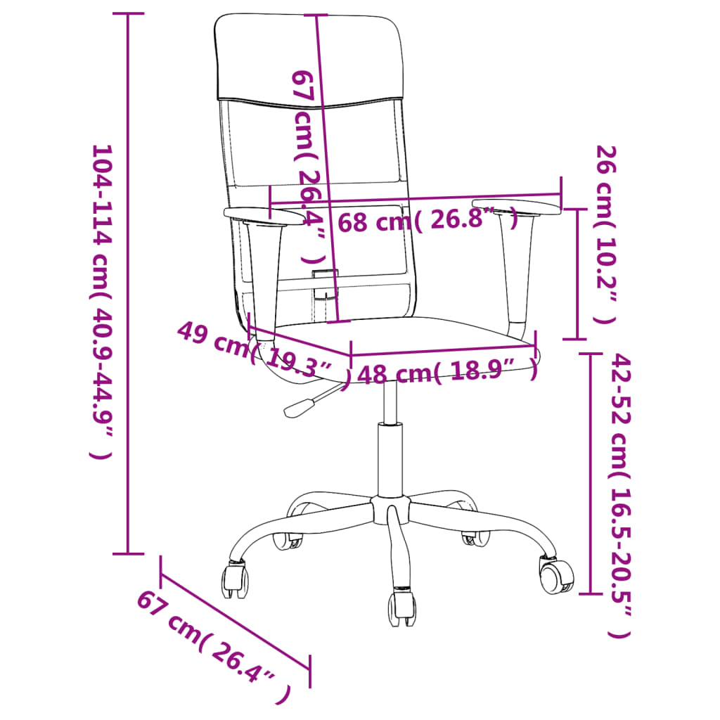 Office Chair Dark grey Fabric (100% polyester), metal, plywood