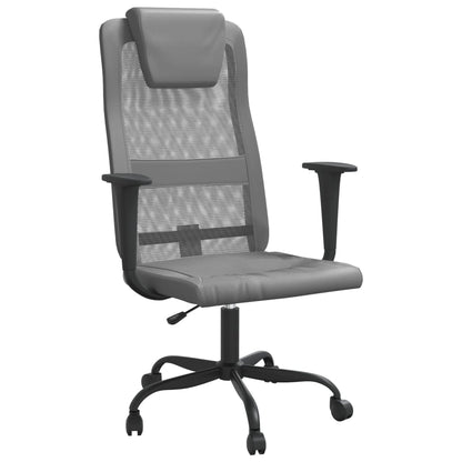 Office Chair Grey Mesh fabric and faux leather Standard